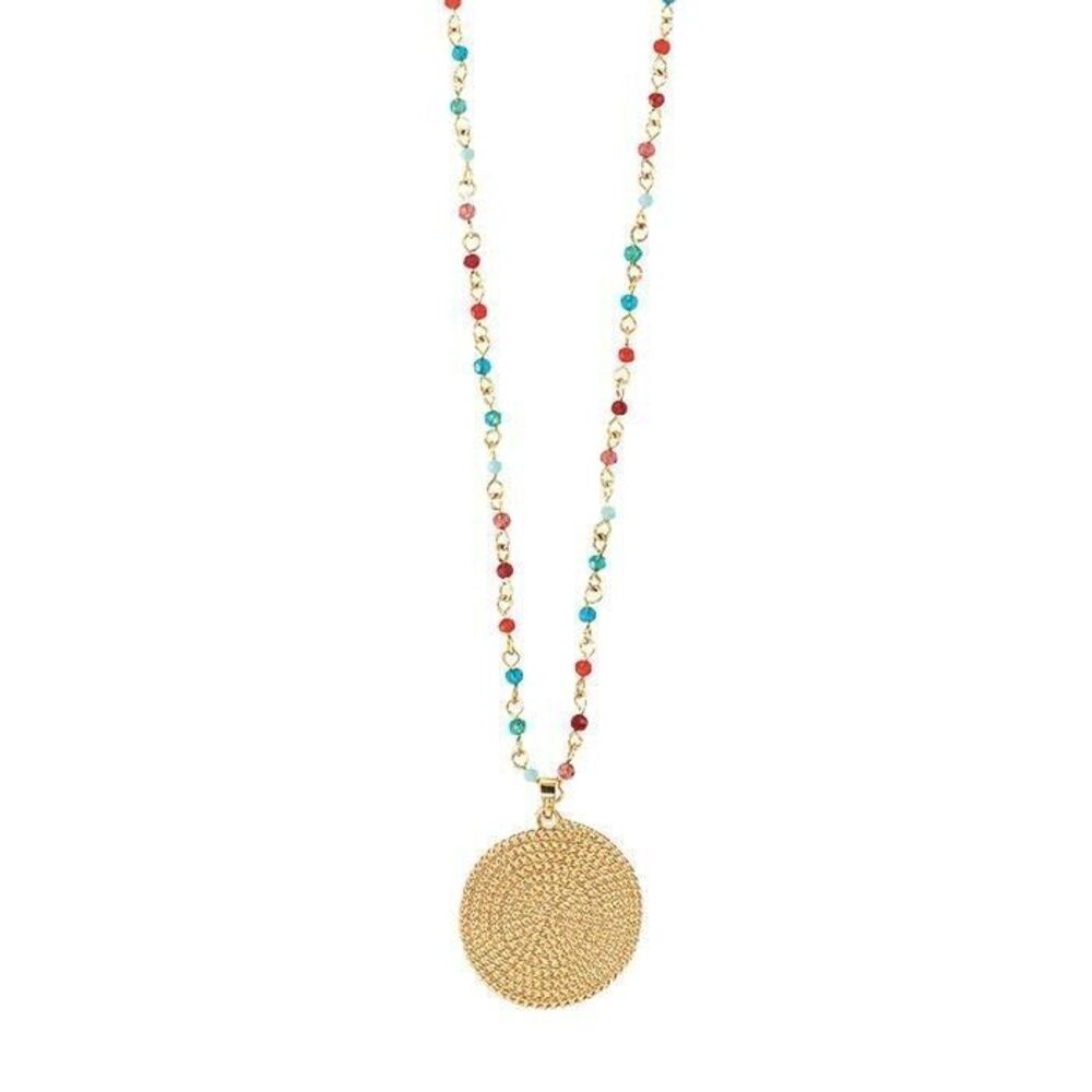 AVON RAINBOW RICHES SWIRL NECKLACE (GOLDTONE / RAINBOW COLORS) NEW SEALED!!! - Picture 7 of 7
